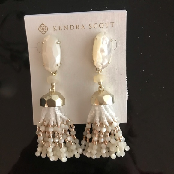Jewelry - Kendra Scott white Dove dangle earrings